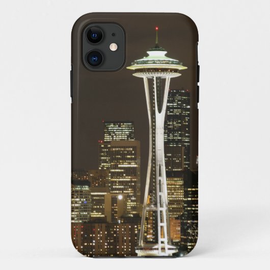 宇宙ニードルシアトルワシントン@ナイトフォト Case-Mate iPhoneケース (裏面)