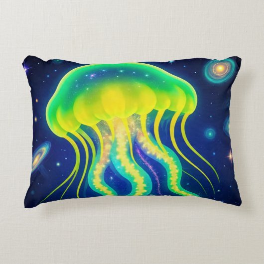宇宙ネオンクラゲ アクセントクッション (正面)
