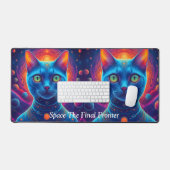 宇宙ネコ宇宙線 デスクマット (キーボード&マウス)