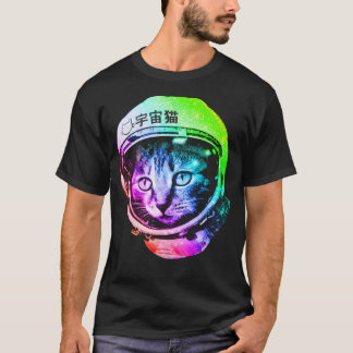 宇宙ネコ宇宙飛行士ヘルメット(Uch Neko) Tシャツ