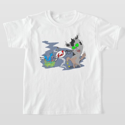宇宙ネコ Tシャツ (レイダウン)