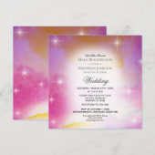 ～宇宙ネビュラ天の結婚式　ＲＳＶＰサイト 招待状 (正面/裏面)