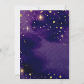宇宙ネビュラ パープル ギャラクシー ウェディング 招待状 (裏面)