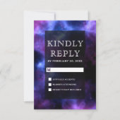 宇宙ネブラパープル銀河系RSVP 出欠カード (正面)