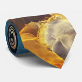 宇宙ネブラブルーイエローアルコールインクアート ネクタイ (ロール)