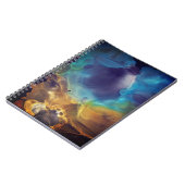 宇宙ネブラブルーイエローアルコールインクアート ノートブック (左側)