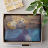 宇宙ネブラブルーイエローアルコールインクアート 薄葉紙 (ギフト)