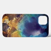 宇宙ネブラブルーイエローアルコールインクアート Case-Mate iPhoneケース (裏面 (横))