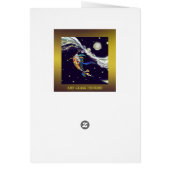 宇宙ハッピーバースデーの挨拶状のコイ (裏面)