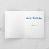 宇宙ハッピー5th誕生日 カード (内部)