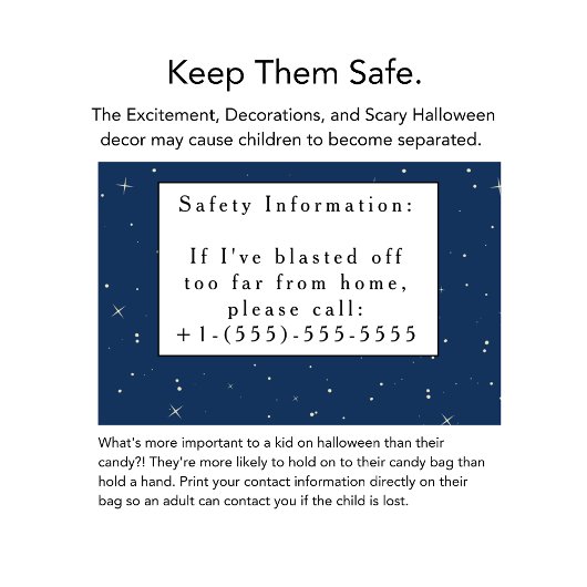 宇宙ハロウィーンバッグカスタム – 安全性情報と写真 トートバッグ