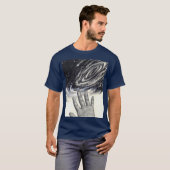 宇宙ハンドリーディングザスターズイラストレーション Tシャツ (正面フル)