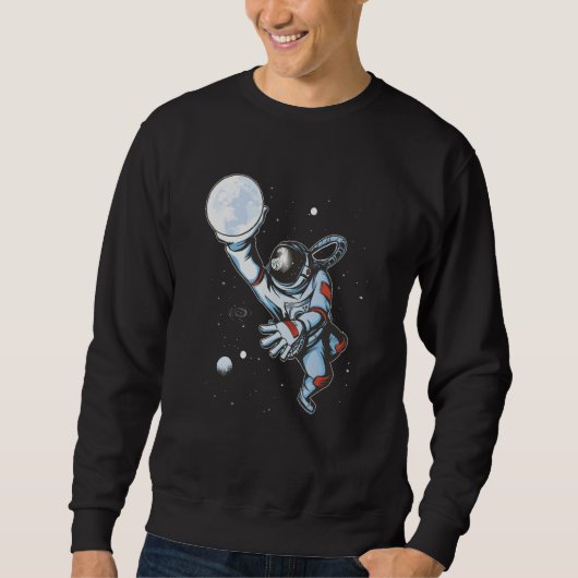 宇宙バスケットボール宇宙飛行士 スウェットシャツ (正面)