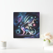 宇宙バタフライドラゴン スクエア壁時計 (ホーム)