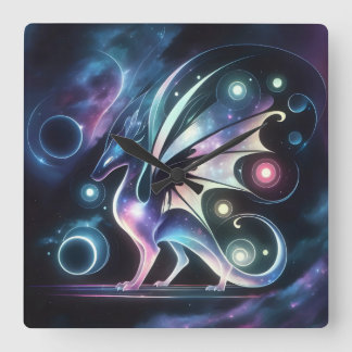 宇宙バタフライドラゴン スクエア壁時計