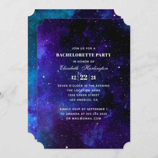 宇宙バチェロレッテ。ナイトスター結婚ズ 招待状 (正面/裏面)