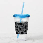 宇宙バブルスポット – グリッター銀 アクリルタンブラー (裏面)