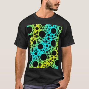 宇宙バブルスポット – シアン/黄 Tシャツ