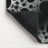 宇宙バブルスポット – 白/黒 マウスパッド (コーナー)