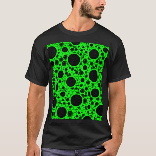 宇宙バブルスポット – 緑 Tシャツ (正面)