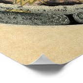 宇宙バラ曼荼羅記号 ポスター (角)