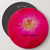 宇宙バラ:自然の偽りのデザイン 缶バッジ (正面&裏面)