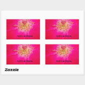 宇宙バラ：自然の偽りのデザイン 長方形シール (シート)