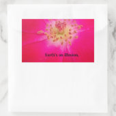 宇宙バラ：自然の偽りのデザイン 長方形シール (バッグ)