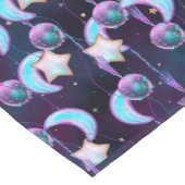 宇宙バルーン | Blue Purple Moon Stars Planets ショートテーブルランナー (コーナー)