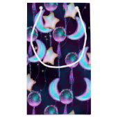 宇宙バルーン | Blue Purple Moon Stars Planets スモールペーパーバッグ (裏面)