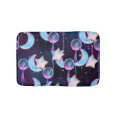 宇宙バルーン | Blue Purple Moon Stars Planets バスマット (正面)