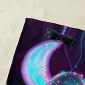 宇宙バルーン | Blue Purple Moon Stars Planets ビーチタオル (インサイチュ)