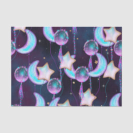宇宙バルーン | Blue Purple Moon Stars Planets 薄葉紙