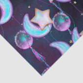 宇宙バルーン | Blue Purple Moon Stars Planets 薄葉紙 (詳細)