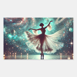 宇宙バレリーナ 長方形シール