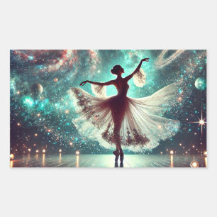 宇宙バレリーナ 長方形シール
