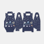 宇宙バースデーパーティーのまわりにファーストトリップザサン フェイバーボックス (折り畳みなし)