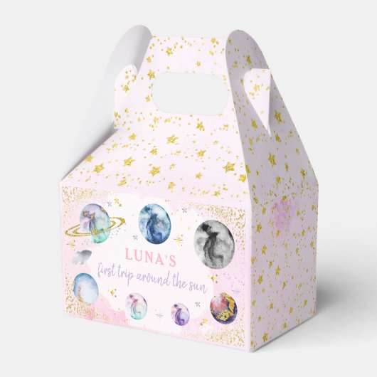 宇宙バースデーパーティーのまわりにファーストトリップザサン フェイバーボックス (正面サイド)