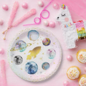 宇宙バースデーパーティーのまわりにファーストトリップザサン ペーパープレート (パーティー)