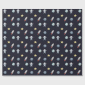 宇宙バースデーパーティーのまわりにファーストトリップザサン ラッピングペーパー (フラット)