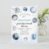 宇宙バースデーパーティーのまわりにファーストトリップザサン 招待状 (スタンド正面)