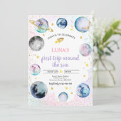 宇宙バースデーパーティーのまわりにファーストトリップザサン 招待状 (スタンド正面)