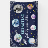 宇宙バースデーパーティーのまわりにファーストトリップザサン 横断幕 (縦)