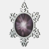 宇宙バーストのアートワーク スノーフレークピューターオーナメント (右)