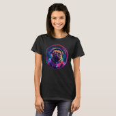 宇宙パグドッグママパパパグ Tシャツ (正面フル)
