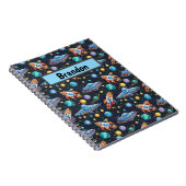 宇宙パタパーソナライズされたーン ノートブック (右側)