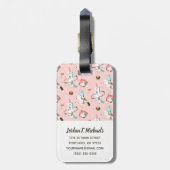 宇宙パターンのあなたの一流の|のユニコーンを加えて下さい ラゲッジタグ (裏面縦)