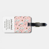 宇宙パターンのあなたの一流の|のユニコーンを加えて下さい ラゲッジタグ (裏面横)