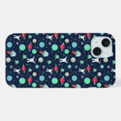 宇宙パターンのイラスト iPhoneケース (裏面横)