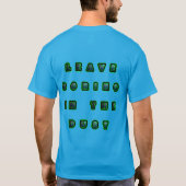宇宙パターンのネオン文字デザイン Tシャツ (裏面)